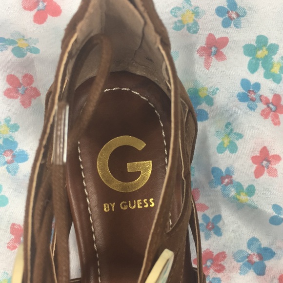 G by GUESS Brown Lace Up Lewy Gladiator Sandal - Picture 5 of 8